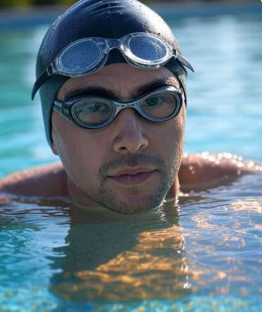 Schwimmer mit Sehhandicap